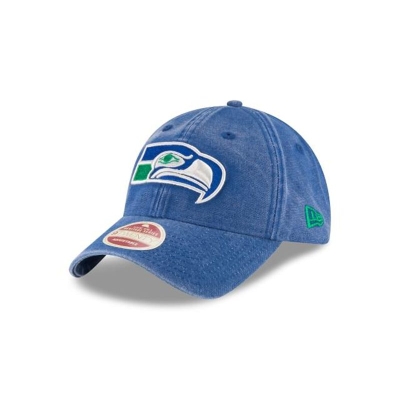 Seattle Seahawks Gorra | New Era NFL Classic Wash 9twenty Adjustable Cap Mexico - Azules